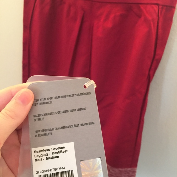 Gymshark TwoTone Seamless Leggings Beet/Beet Marl - Picture 3 of 3